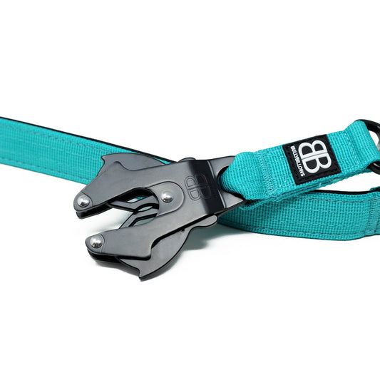 BullyBillows Swivel Combat Dog Lead Turquoise