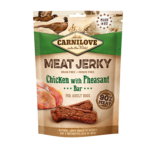Carnilove Chicken with Pheasant Bars Jerky Treats 100g