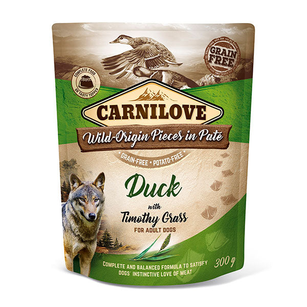 Carnilove Duck with Timothy Grass Pâté Pouch 300g