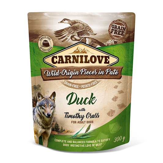 Carnilove Duck with Timothy Grass Pâté Pouch 300g