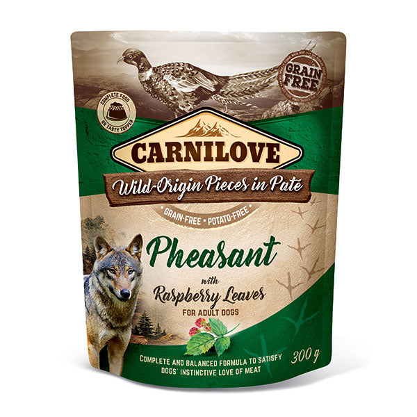 Carnilove Pheasant with Raspberry Leaves Pâté Pouch 300g