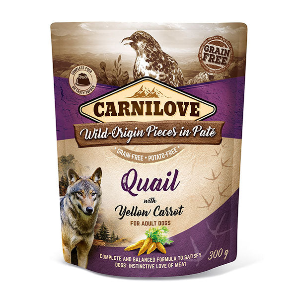Carnilove Quail with Yellow Carrot Pâté Pouch 300g