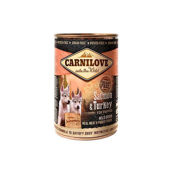Carnilove Salmon & Turkey Puppy Wet Dog Food Can 400g