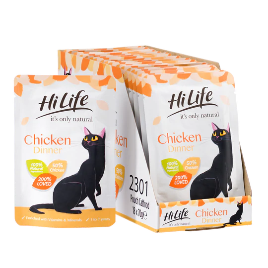HiLife Chicken Dinner Wet Cat Food Pouch 70g