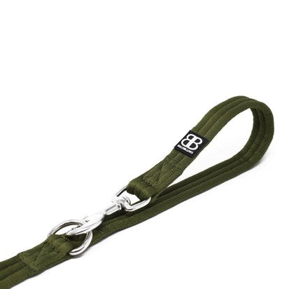BullyBillows Double Ended Training 2 Metre Dog Lead Khaki