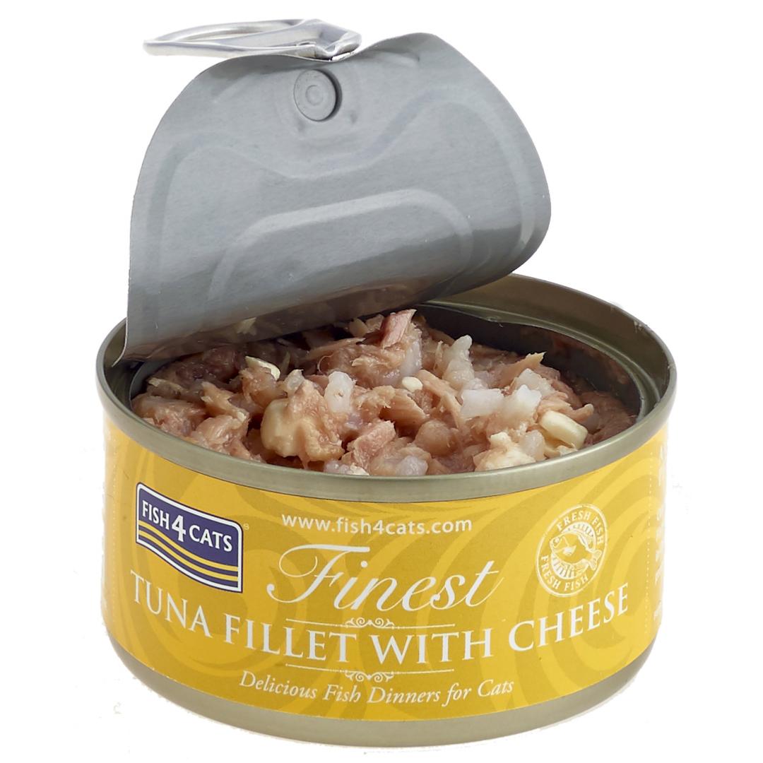 Fish4Cats Tuna Fillet with Cheese Wet Cat Food Can 70g