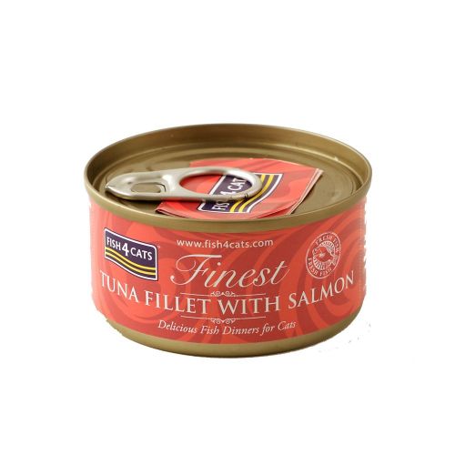 Fish4Cats Tuna Fillet with Salmon Wet Cat Food Can 70g