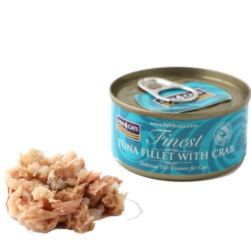 Fish4Cats Tuna Fillet with Crab Wet Cat Food Can 70g