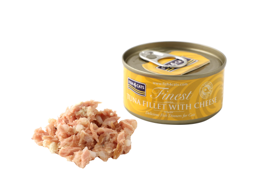 Fish4Cats Tuna Fillet with Cheese Wet Cat Food Can 70g