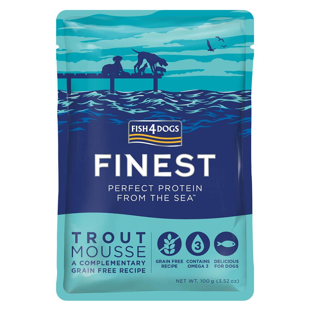Fish4Dogs Finest Trout Mousse Pouch 100g