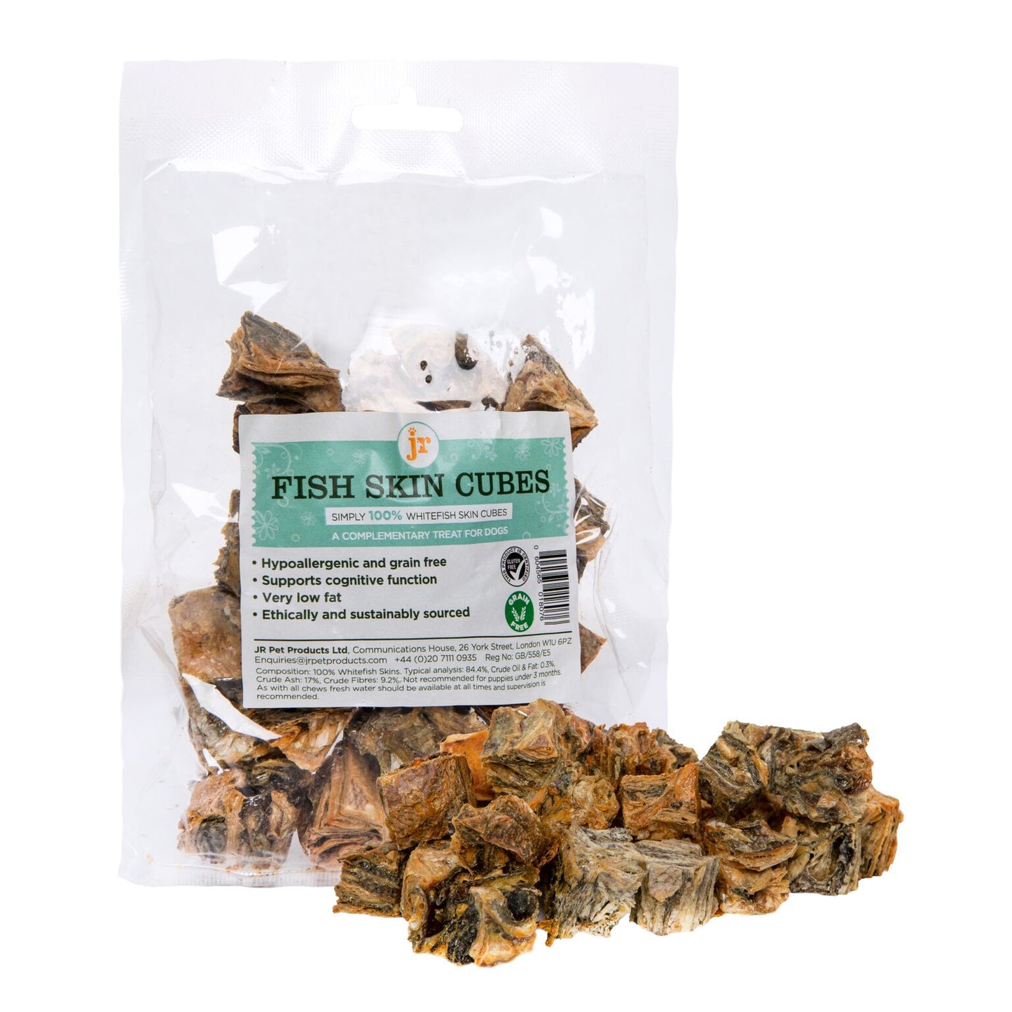 JR Natural Fish Skin Cubes 75g