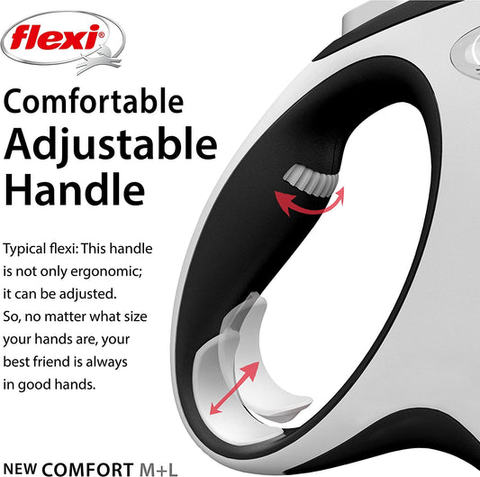 Flexi Comfort Tape Retractable Lead Black