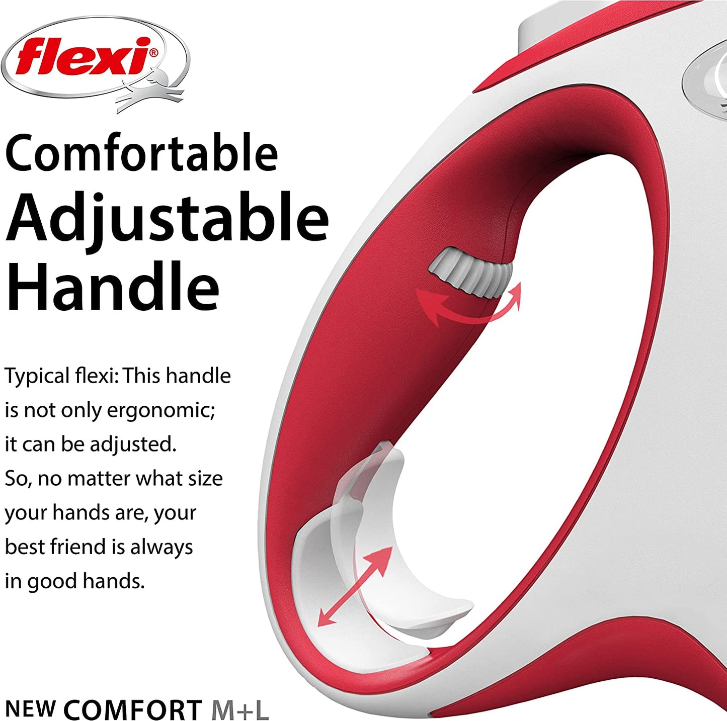 Flexi Comfort Tape Retractable Lead Red