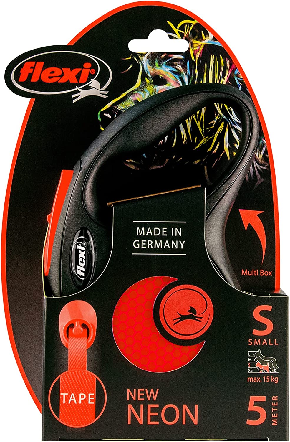 Flexi Neon 5M Retractable Lead Orange