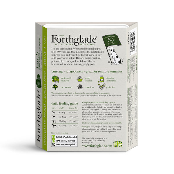 Forthglade Lamb with Butternut Squash & Vegetables Wet Dog Food Tray 395g