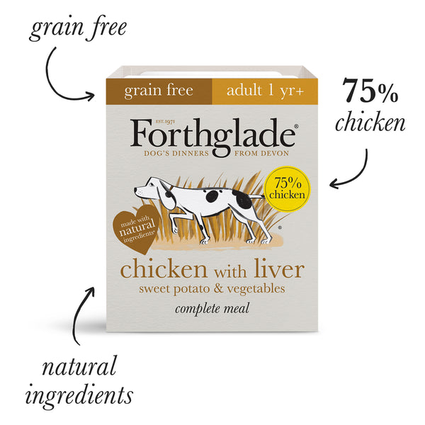 Forthglade Poultry Wet Dog Food Multipack Trays 12 x 395g