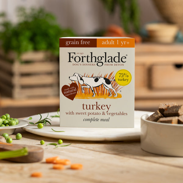 Forthglade Turkey with Sweet Potatoes & Vegetables Wet Dog Food Tray 395g
