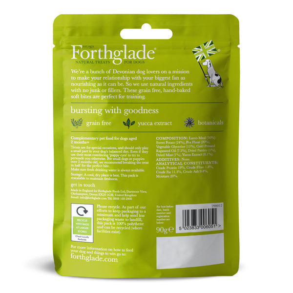 Forthglade Natural Soft Bites Lamb Dog Treats 90g