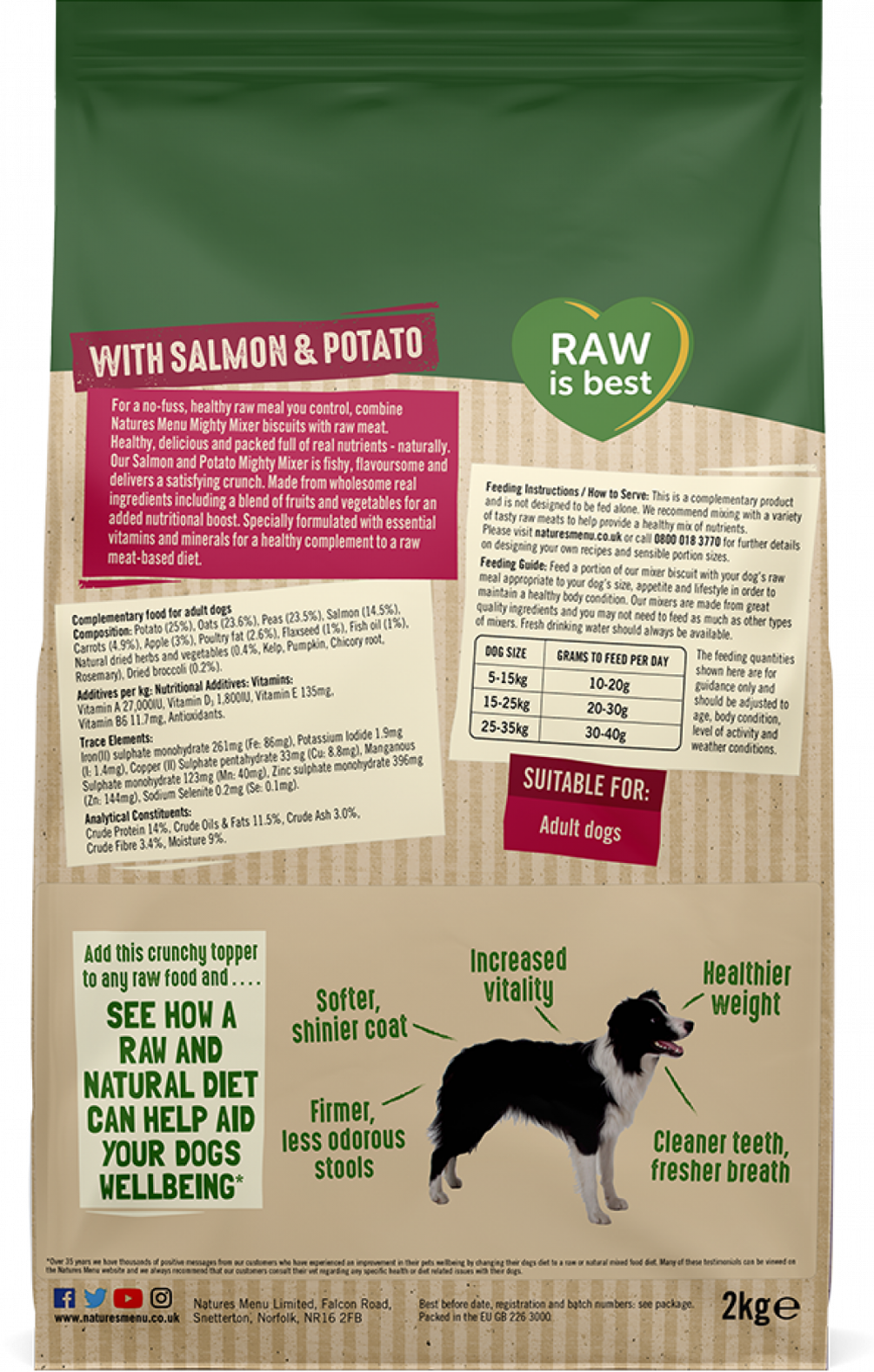 Natures Menu Mighty Mixer with Salmon & Potato 2kg