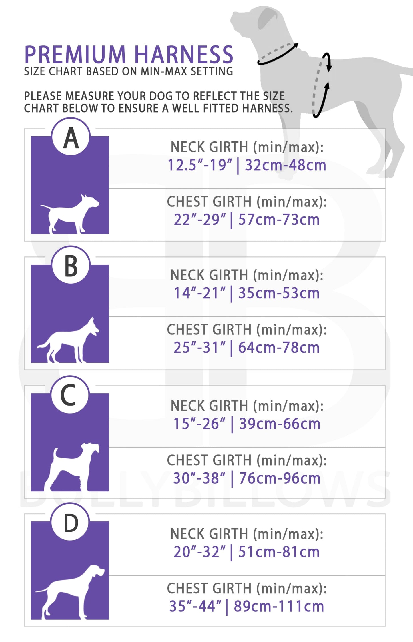 BullyBillows Premium Dog Harness v2.0 Black