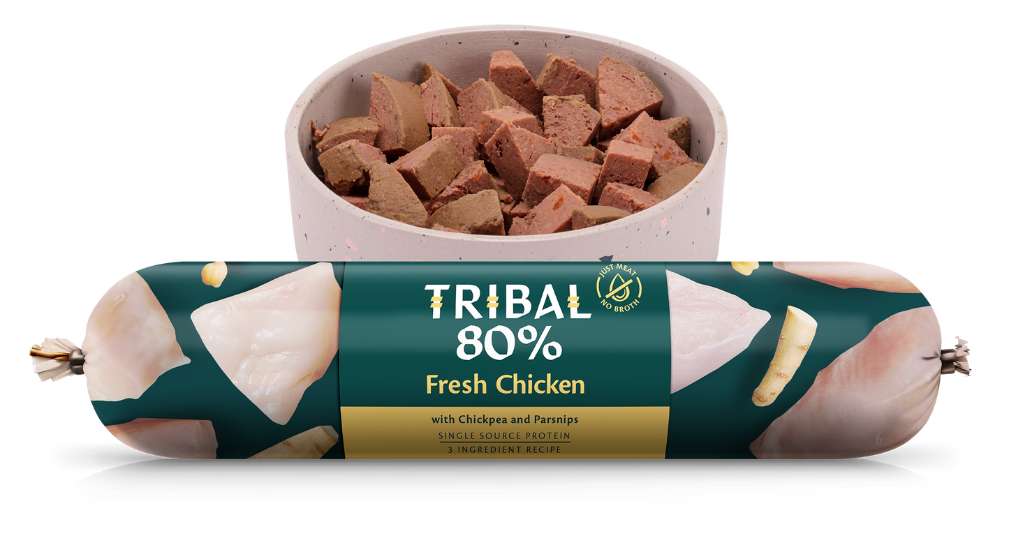 Tribal 80% Fresh Chicken Gourmet Sausage Wet Dog Food
