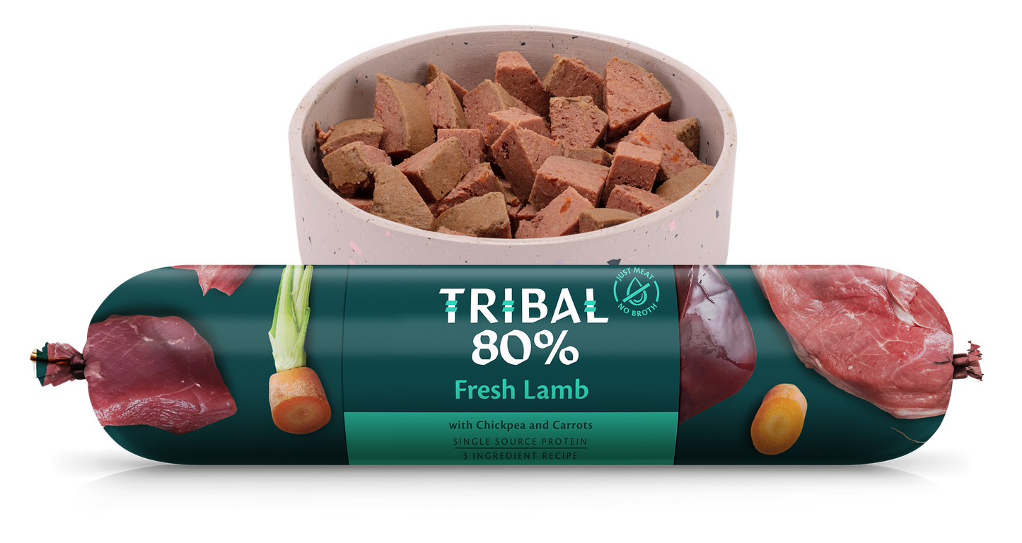 Tribal 80% Fresh Lamb Gourmet Sausage Wet Dog Food
