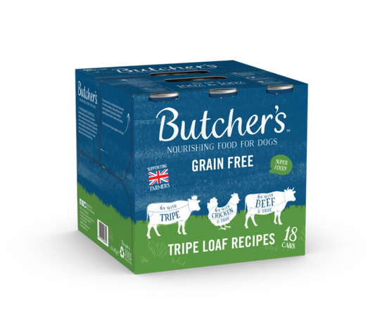 Butcher's Tripe Loaf Recipes Wet Dog Food Multipack Cans 18 x 400g
