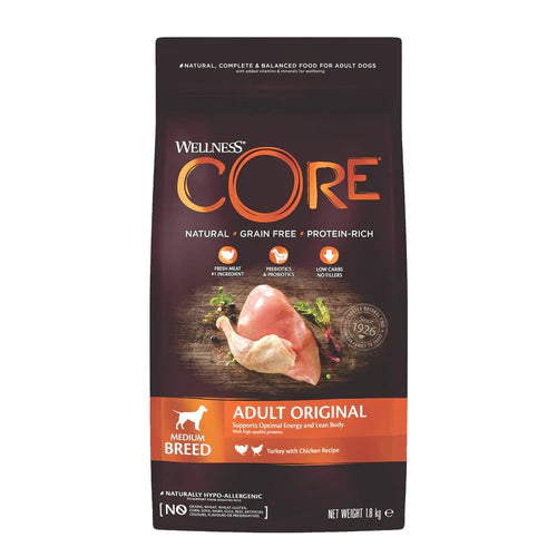 Wellness CORE Original Turkey and Chicken Grain Free Dry Dog Food