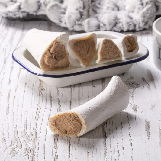 An image of venison stuffed natural dog bones