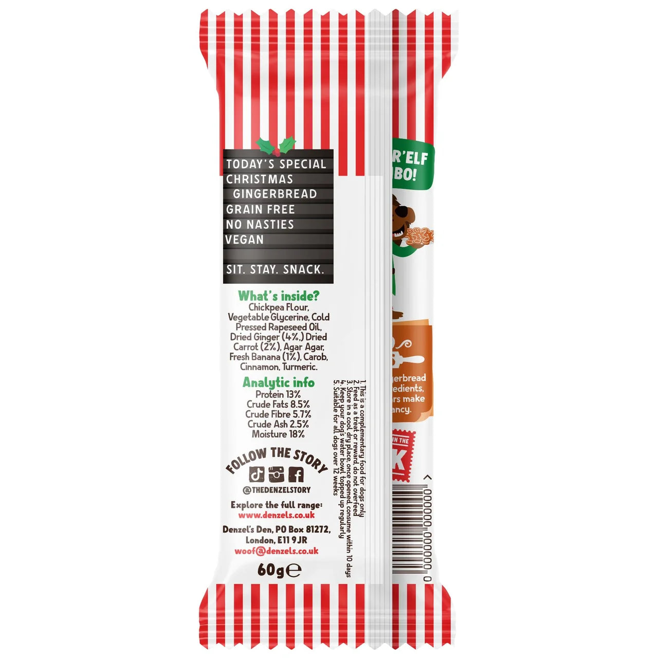 Denzel's Christmas Gingerbread Chews 75g