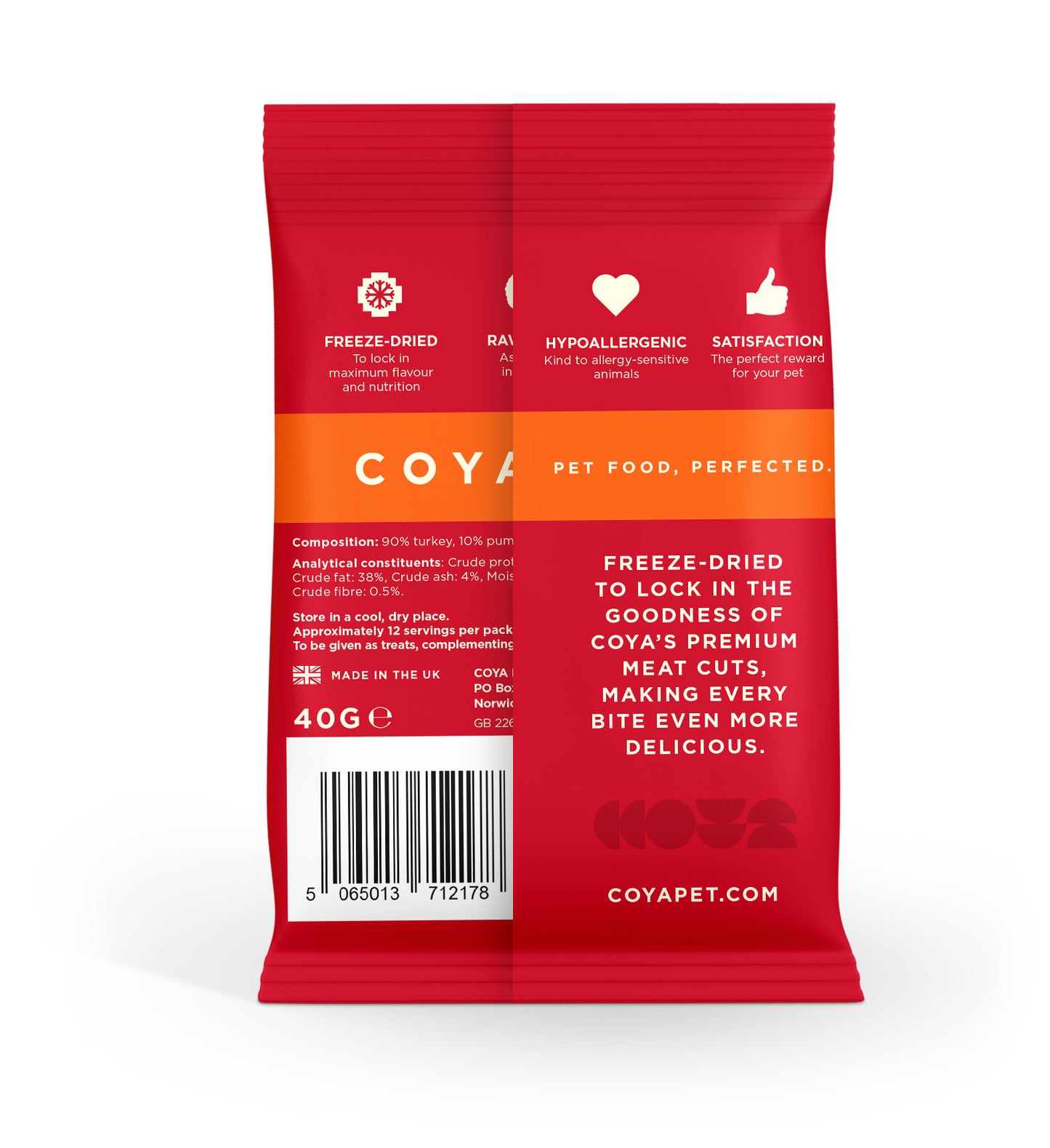 Coya Freeze Dried Dog Treats Turkey 40g