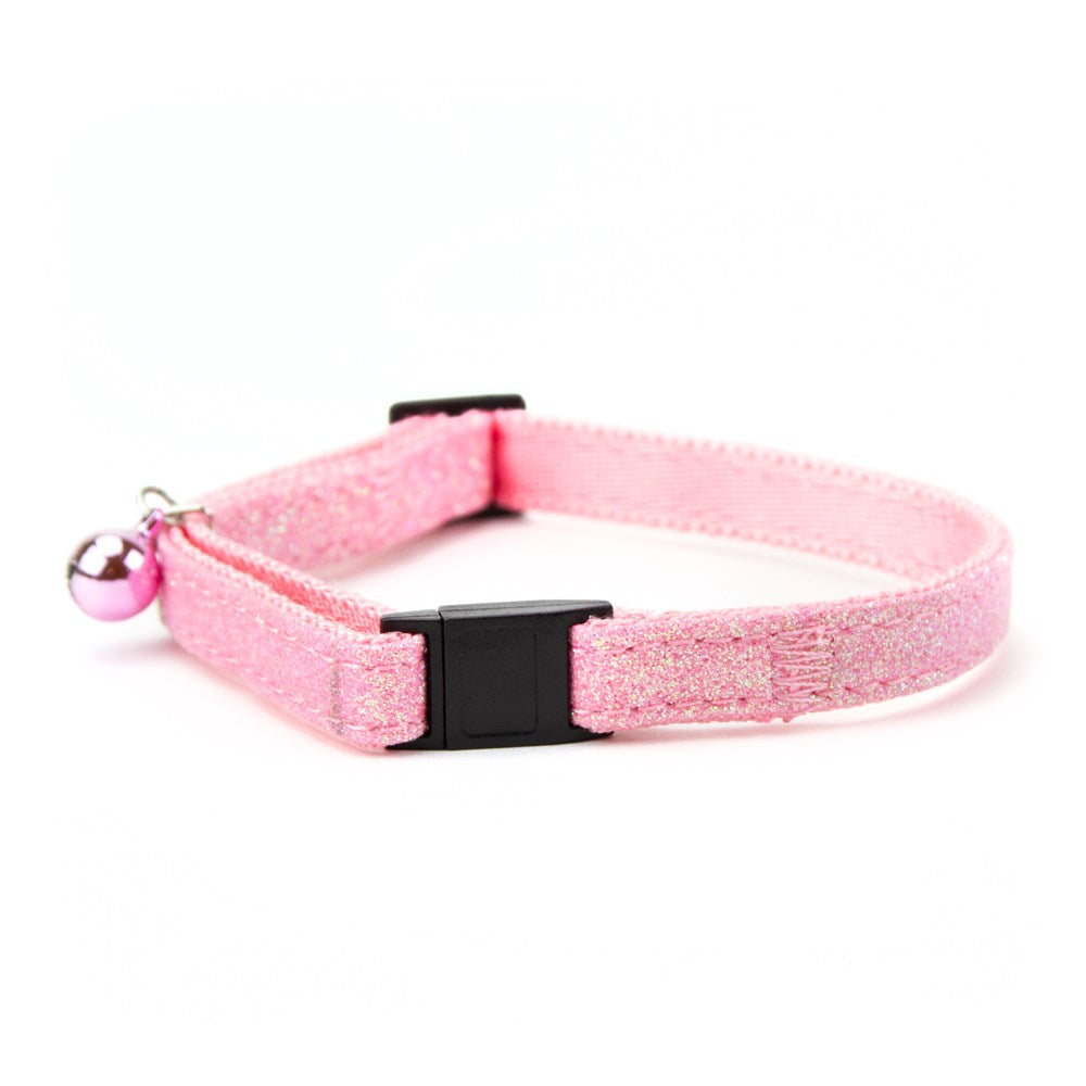 Great&Small Pink Glitter Cat Collar with bell
