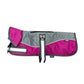 AniMate Padded Lining Dog Coat Grey & Raspberry