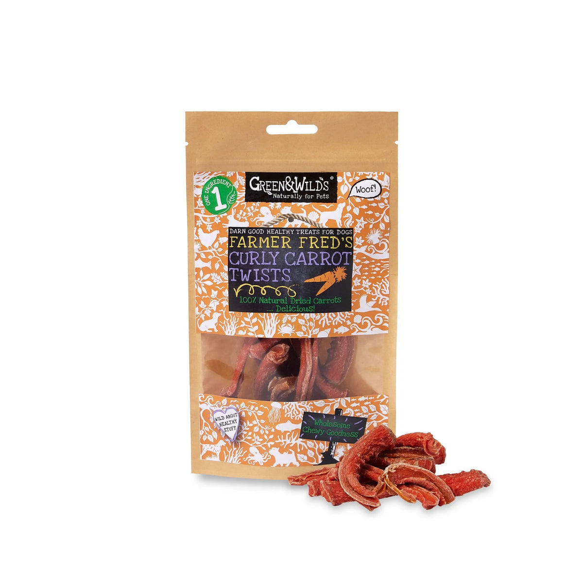 Green & Wild's Farmer Fred's Curly Carrot Twists 75g
