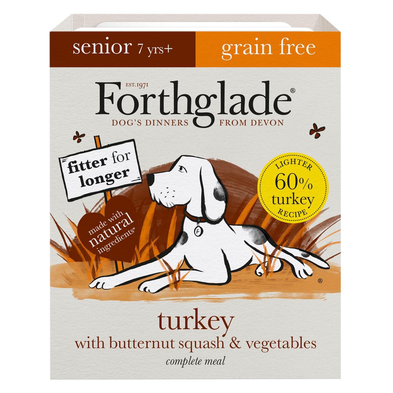 Forthglade Complete Senior Grain Free Turkey Turkey, Butternut Squash & Veg 395g