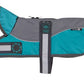 AniMate Padded Lining Dog Coat Grey & Teal