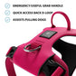 BullyBillows Air Mesh Dog Harness - Anti-Pull, With Handle, Non Restrictive & Adjustable Carminerose