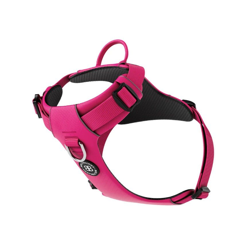 BullyBillows Air Mesh Dog Harness - Anti-Pull, With Handle, Non Restrictive & Adjustable Carminerose