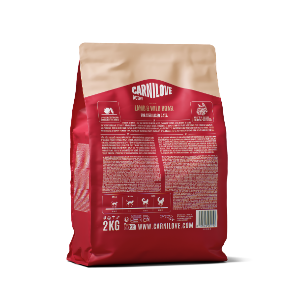 Carnilove Active Lamb & Wild Boar Cat Dry Food
