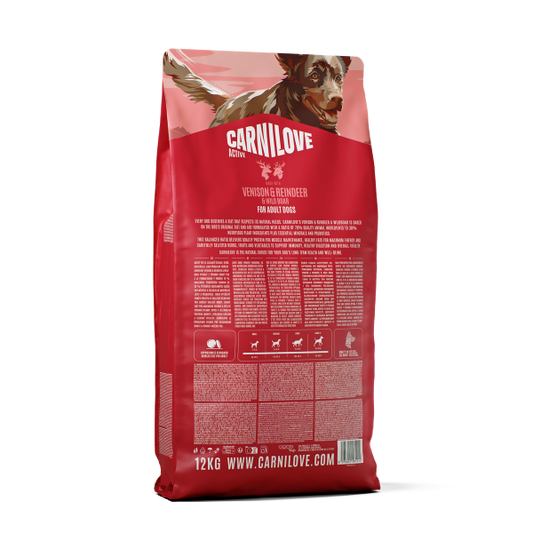 Carnilove Active Venison, Reindeer & Wild Boar Dry Dog Food