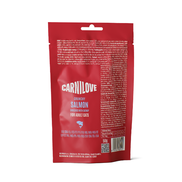 Carnilove Salmon with Catnip Cat Crunchy Snack Treats 50g