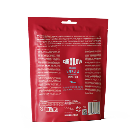 Carnilove Mackerel with Raspberries Crunchy Snack Dog Treats 200g