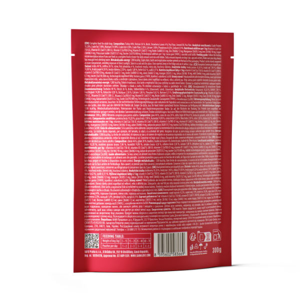 Carnilove Turkey & Venison with Strawberry Leaves Pate Dog Pouch 300g