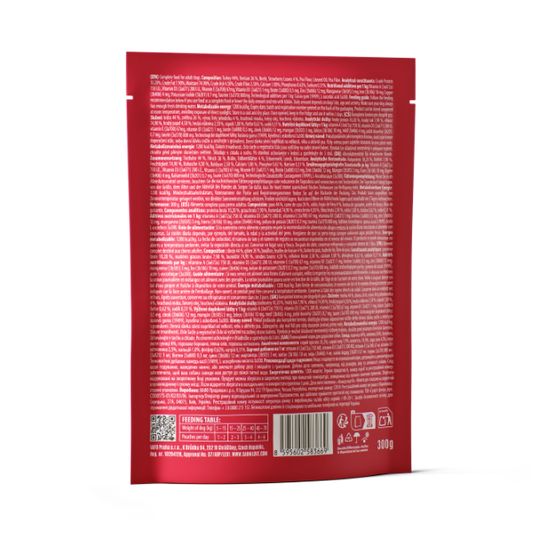 Carnilove Turkey & Venison with Strawberry Leaves Pate Dog Pouch 300g