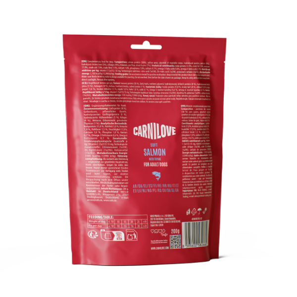 Carnilove Salmon with Thyme Dog Soft Snack Treats 200g