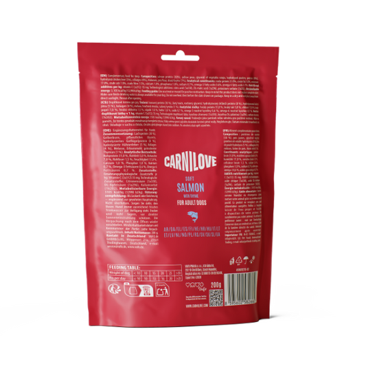 Carnilove Salmon with Thyme Dog Soft Snack Treats 200g