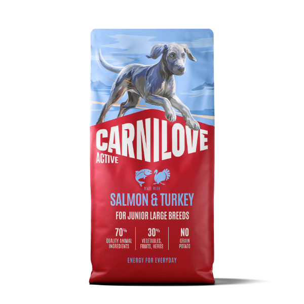 Carnilove Active Salmon & Turkey Junior Large Breed Dry Dog Food