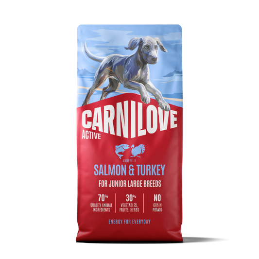 Carnilove Active Salmon & Turkey Junior Large Breed Dry Dog Food