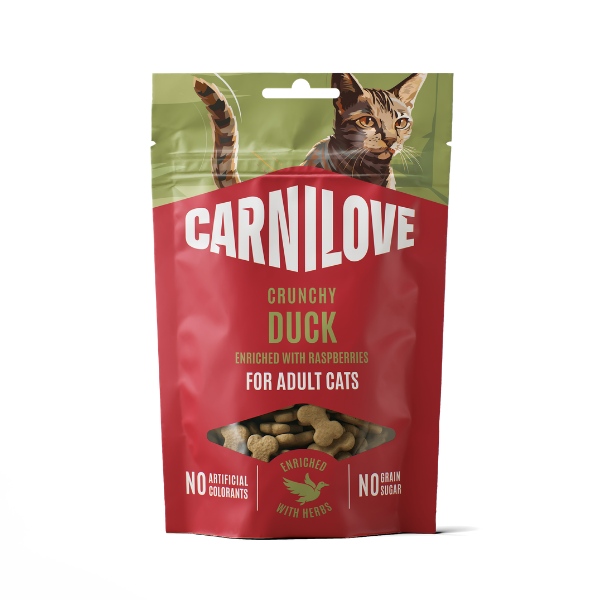 Carnilove Duck with Raspberries Cat Crunchy Snack Treats 50g