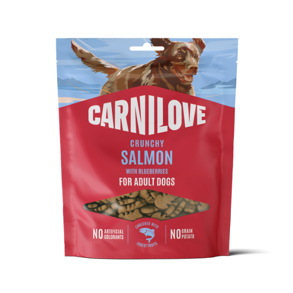 Carnilove Salmon with Blueberries Crunchy Snack Dog Treats 200g